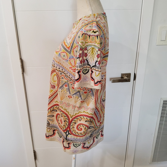 ETRO Jersey Paisley Print T-Shirt Size 42 - Picture 6 of 10